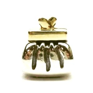 Pandora Clutch 14K gold and sterling silver S925 ALE #790475 like new